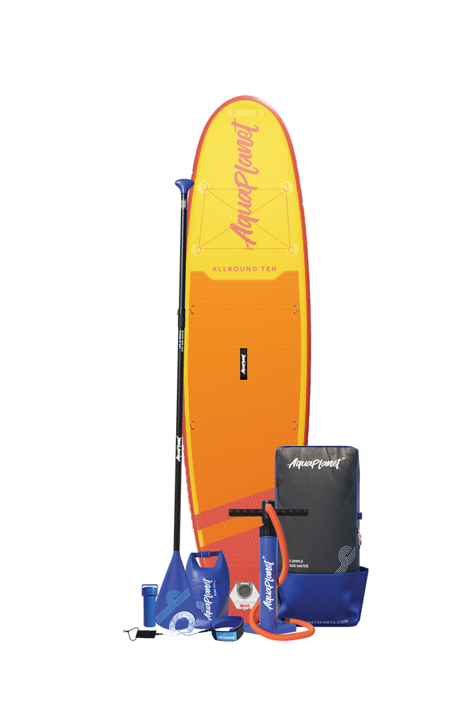 Aquaplanet ALLROUND TEN 10’ Inflatable Paddle Board Package - Orange