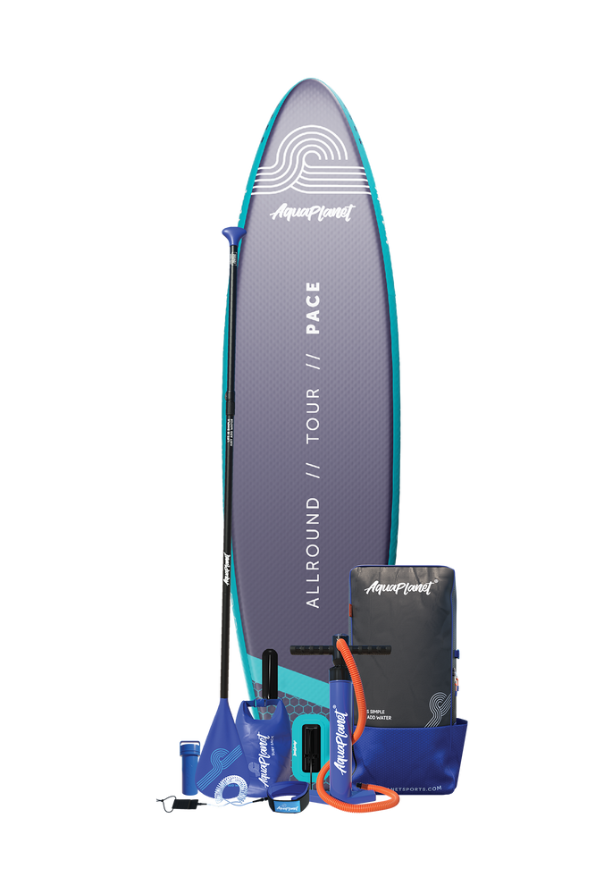 Aquaplanet PACE 10’6″ Inflatable Paddle Board Package - Teal/Midnight