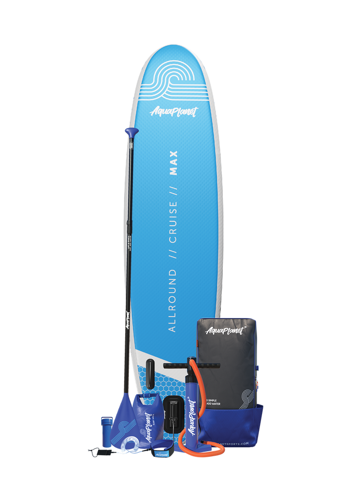 Aquaplanet MAX 10’6″ Inflatable Paddle Board Package - Blue