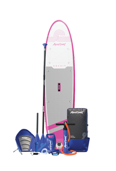 Aquaplanet ROCKIT 10’2" Inflatable Paddle Board/Kayak Package - Pink