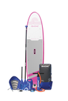 Aquaplanet ROCKIT 10’2" Inflatable Paddle Board/Kayak Package - Pink