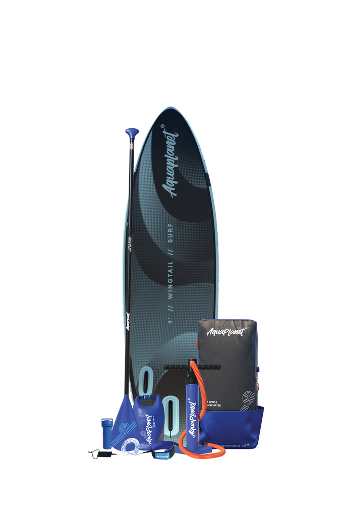 Aquaplanet WINGTAIL 9' Inflatable SURF & SUP Paddle Board Package