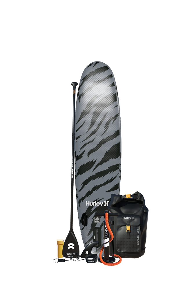 Hurley Advantage Black Tiger 10’ Inflatable Paddle Board Package