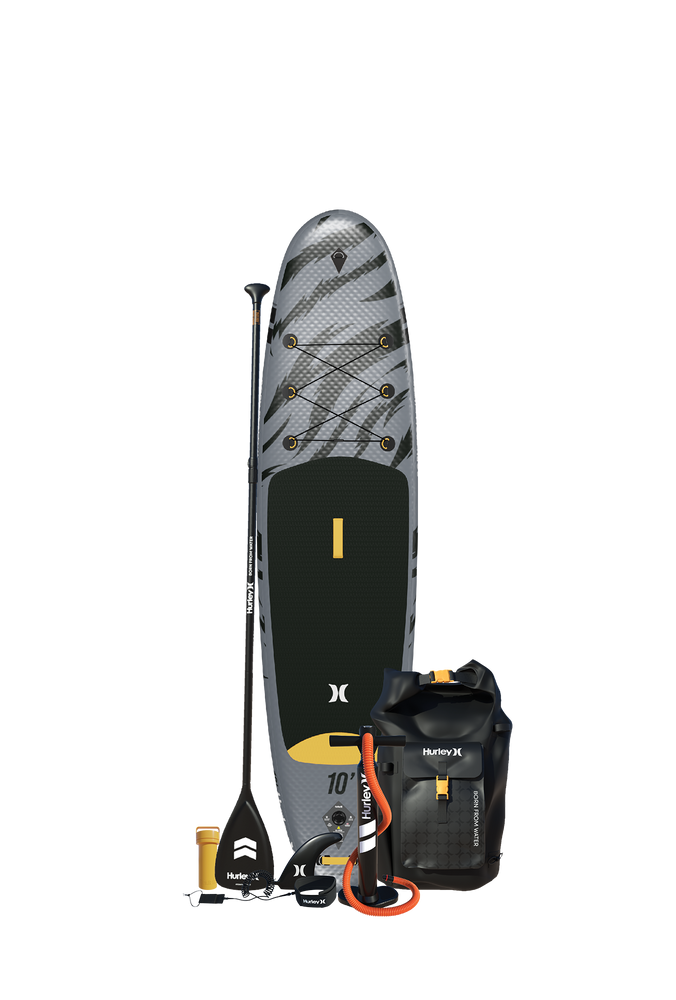 Hurley Advantage Black Tiger 10’ Inflatable Paddle Board Package